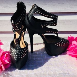 SCENE STUDDED HIGH HEEL SHOES